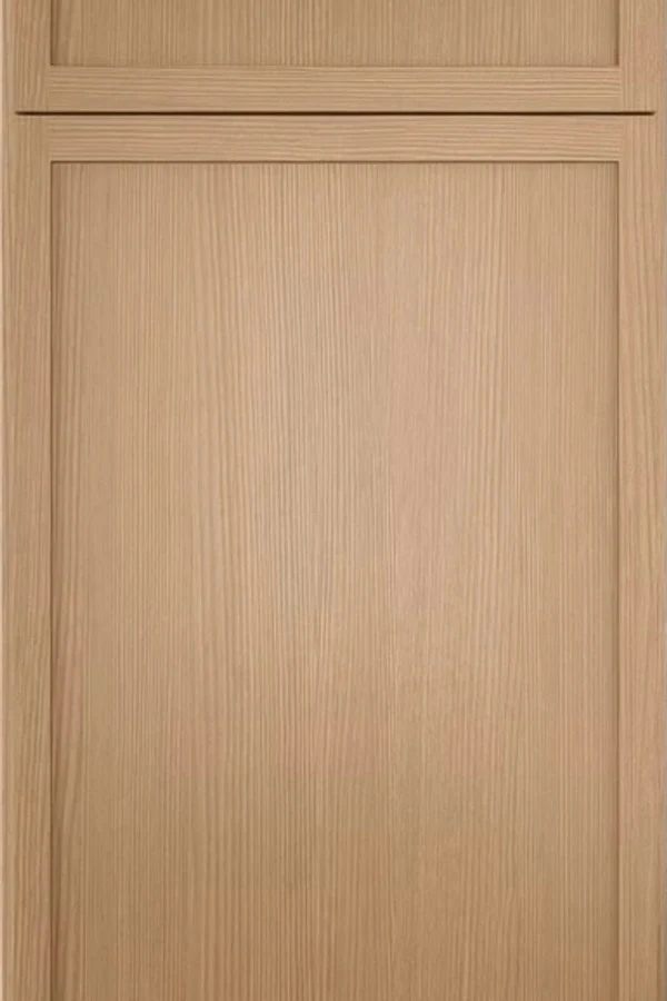 Petit Oak slim shaker cabinet door with a narrow recessed panel and light wood-grain finish