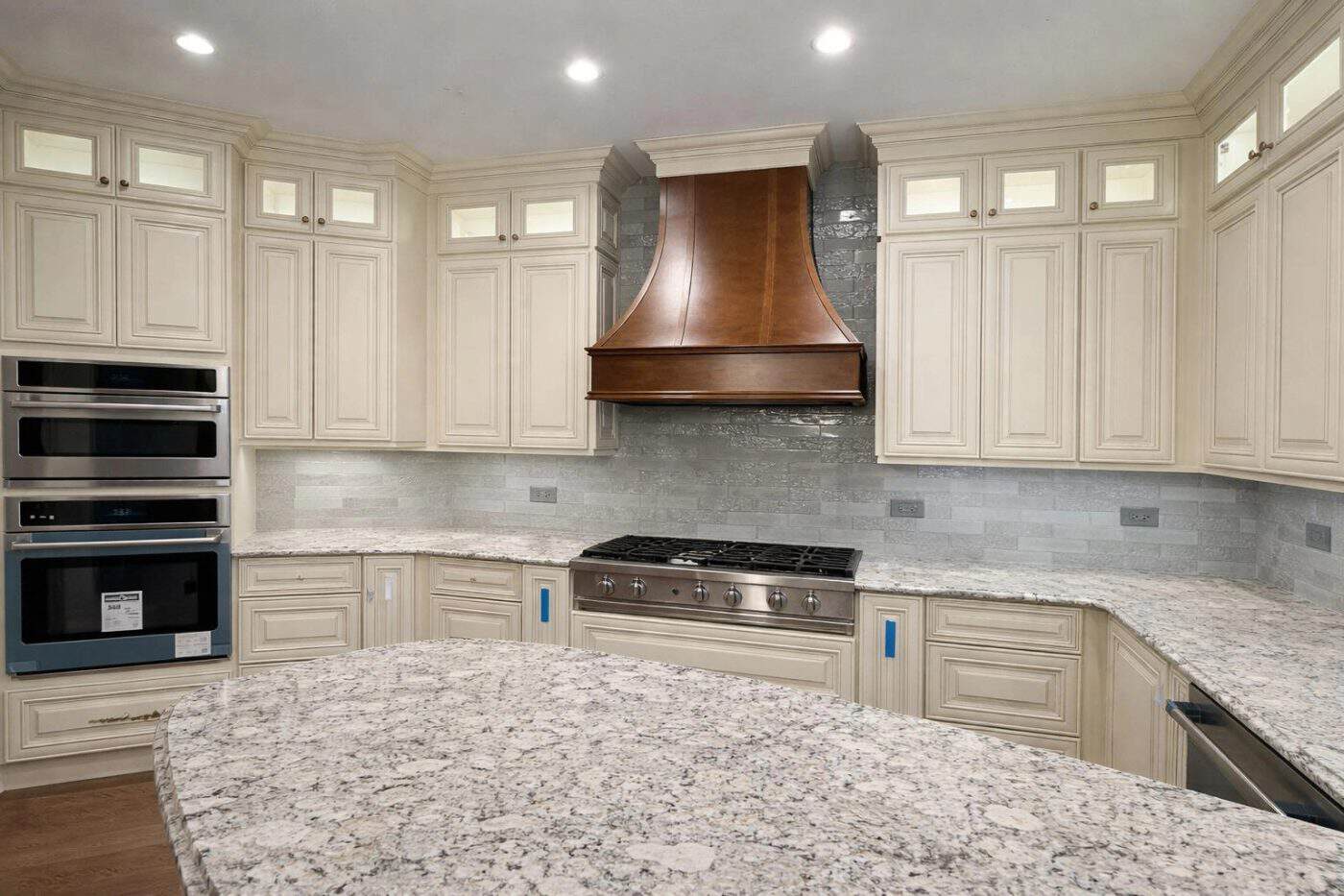Charleston White kitchen cabinets installed in a Chicago project