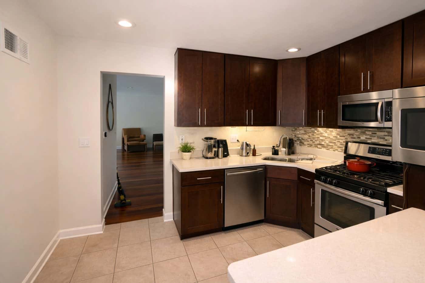 Kitchen cabinet renovation project in Skokie, Illinois