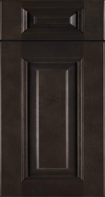 Aspen Charcoal Gray cabinet door in a dark neutral gray finish