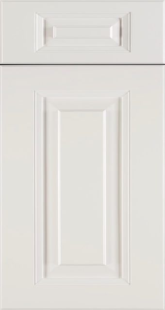 Aspen White cabinet door in a bright white finish