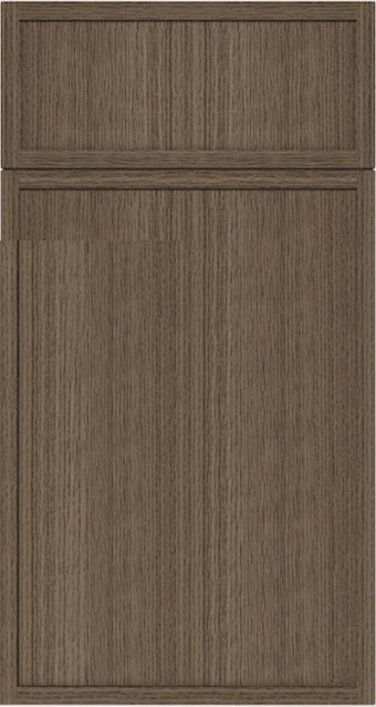 Slim shaker amber oak cabinet door with warm wood grain
